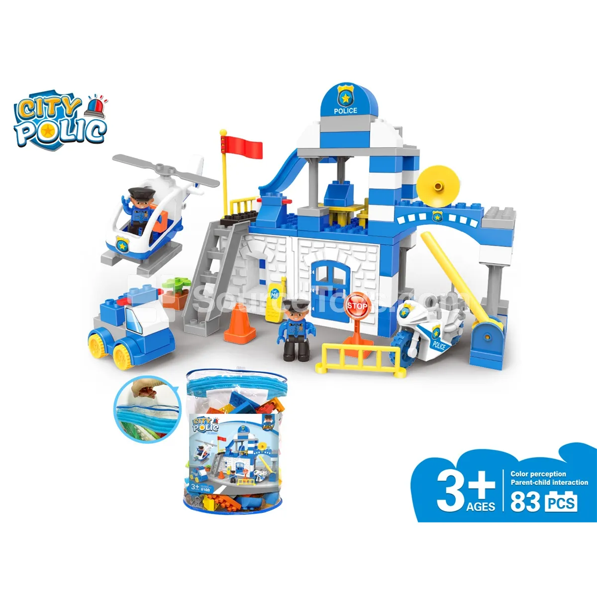 City Police Building Block Set, 97 Pieces (2852A4)