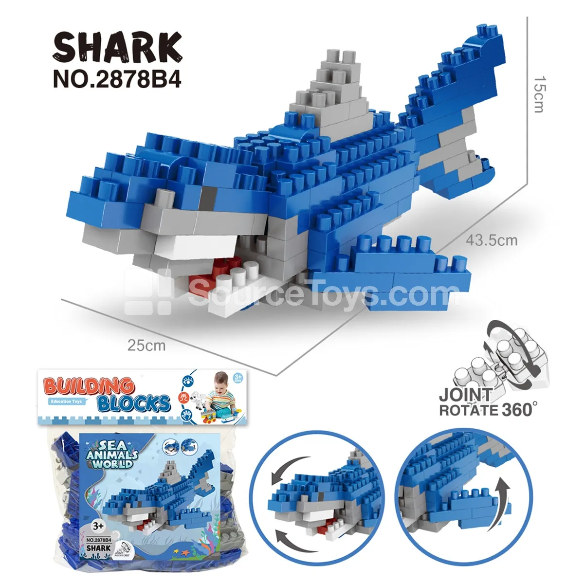 Shark Building Blocks, 158 Pieces (2878B4)