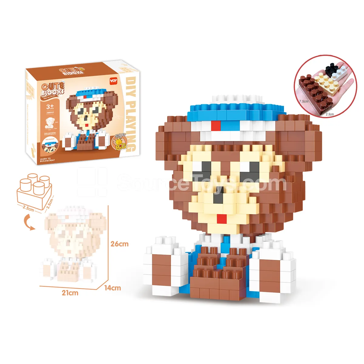 Large Building Block Model Kit, 346 Pieces (2885A3) Large Building Block Model Kit, 346 Pieces (2885A3)