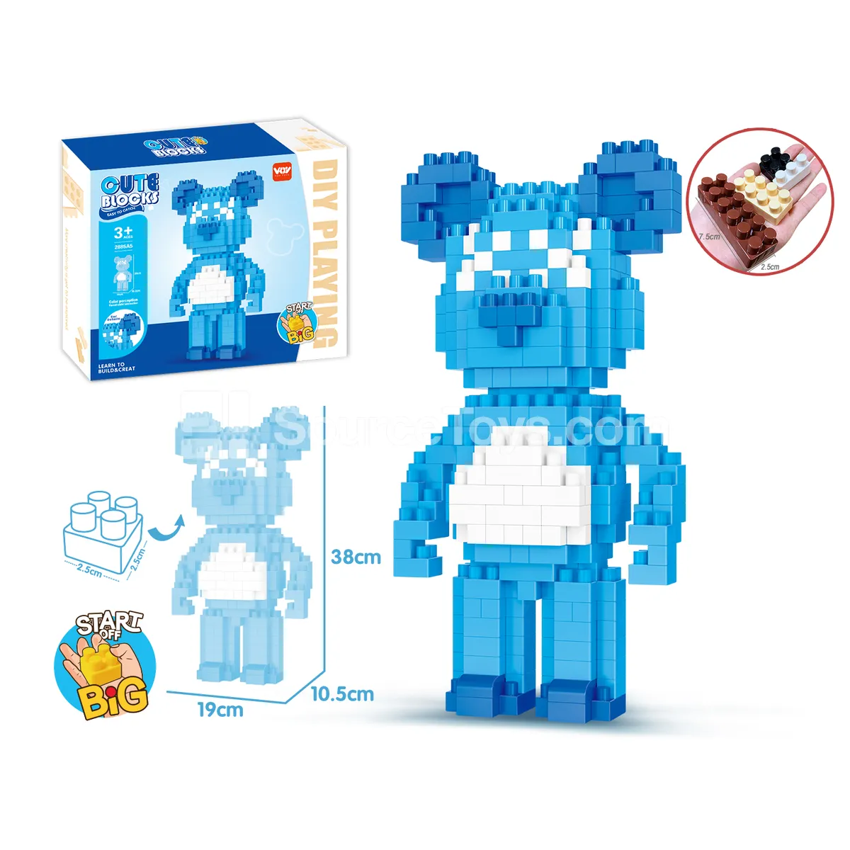Large-Piece Building Block Bear Kit, 353 Pieces (2885A5) Large-Piece Building Block Bear Kit, 353 Pieces (2885A5)