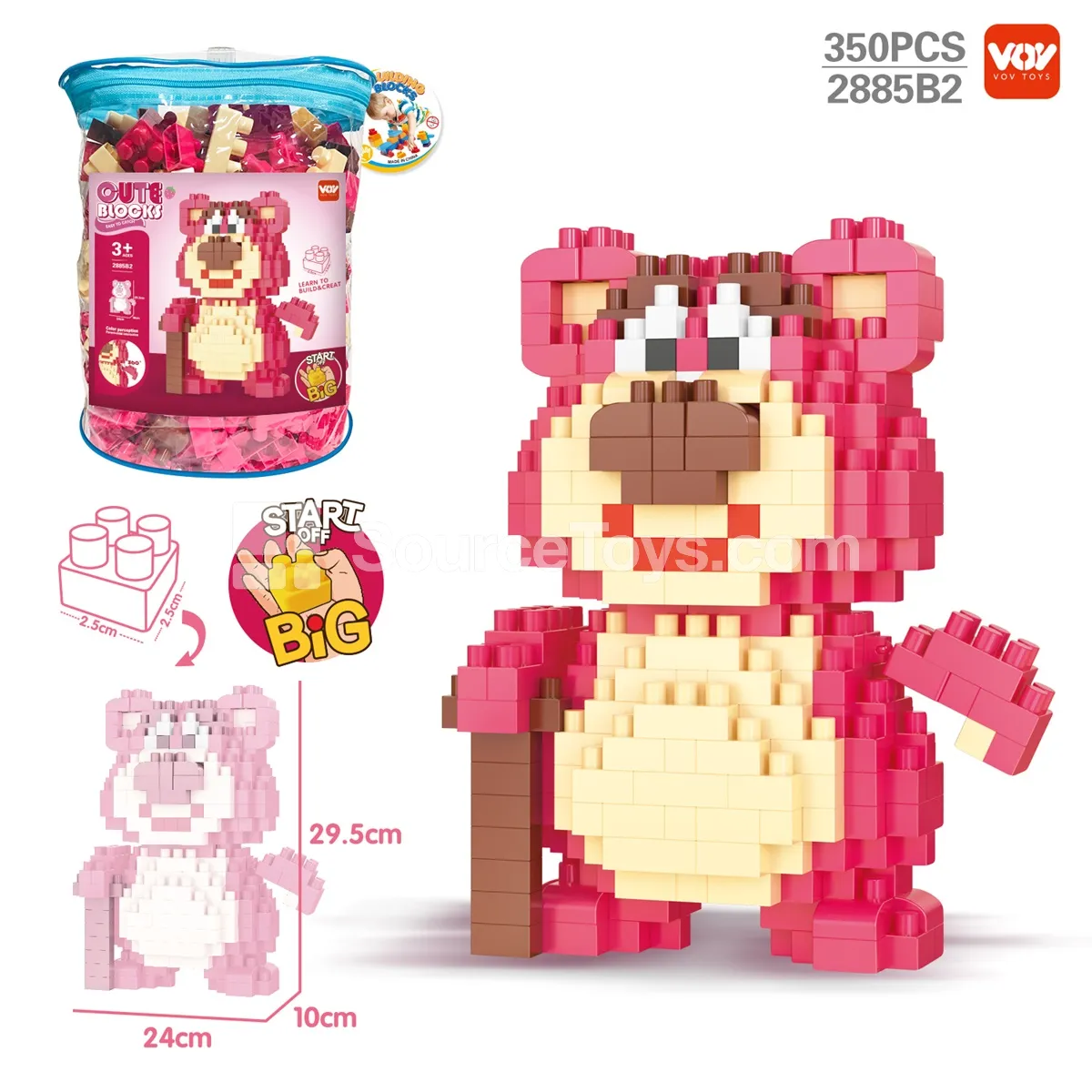 Large Building Blocks Set, 350 Pieces (2885B2) Large Building Blocks Set, 350 Pieces (2885B2)