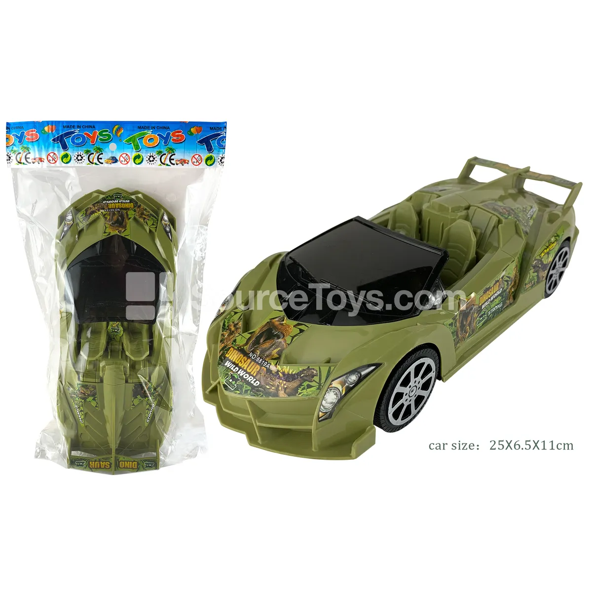 Dinosaur Friction-Powered Toy Car (6819A) Dinosaur Friction-Powered Toy Car (6819A)