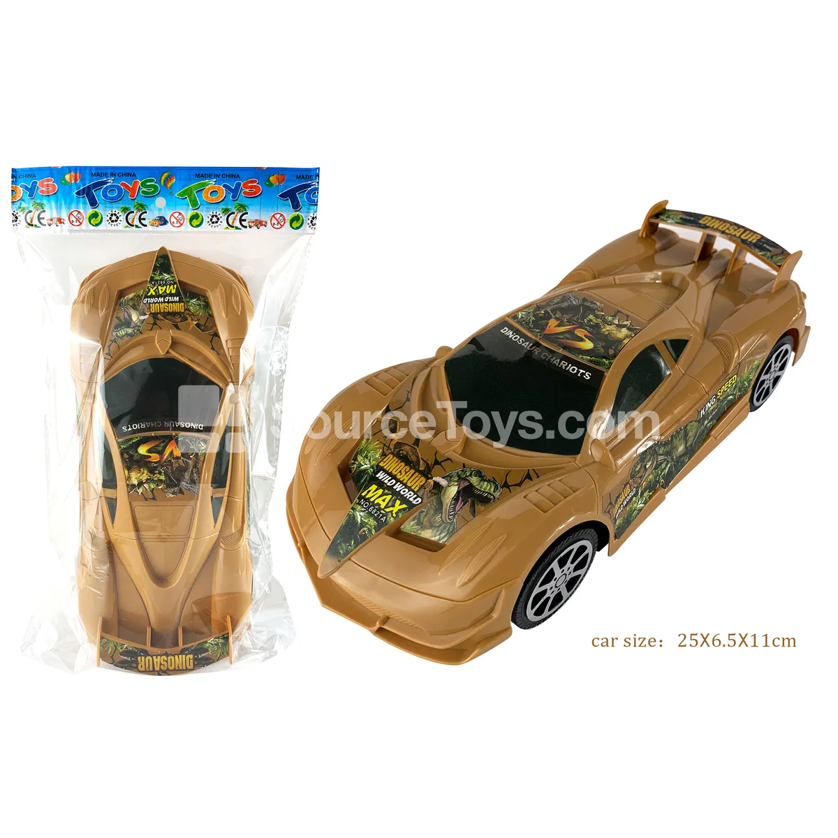 Dinosaur Friction-Powered Toy Car (6821A) Dinosaur Friction-Powered Toy Car (6821A)