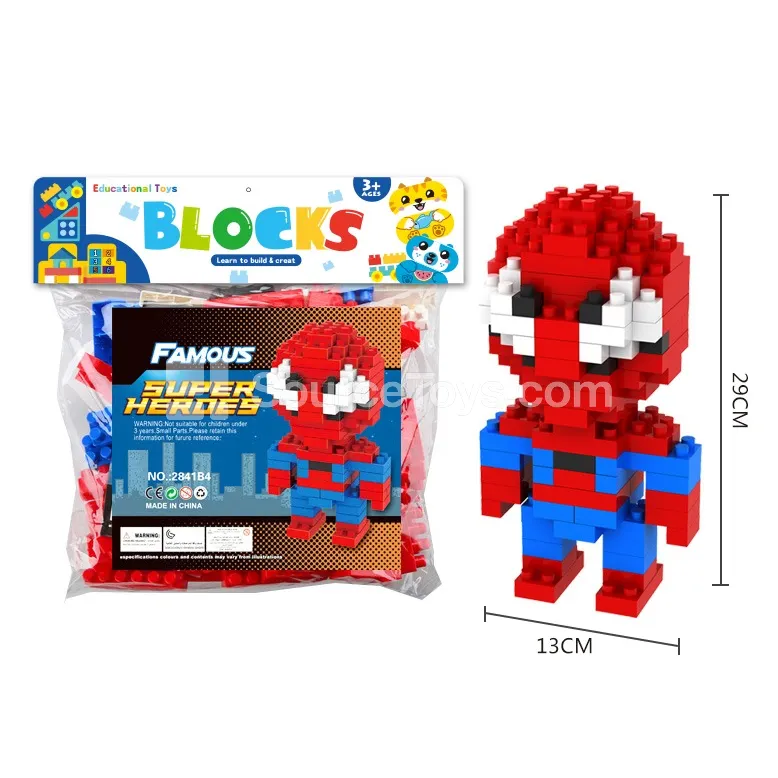 Large Building Block Hero Set, 128 Pieces (2841B4)