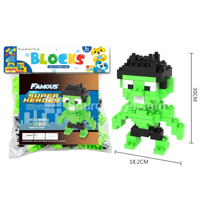 Large-Piece Building Block Set, 141 Pieces (2841B5)