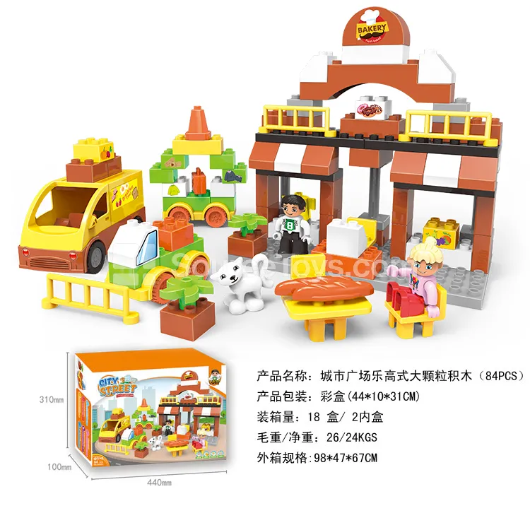 City Plaza Building Block Set, 84 Pieces (2852D2)