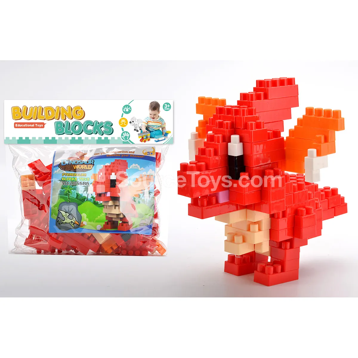 Pterosaur Large-Piece Building Block Set, 127 Pieces (2856B6)
