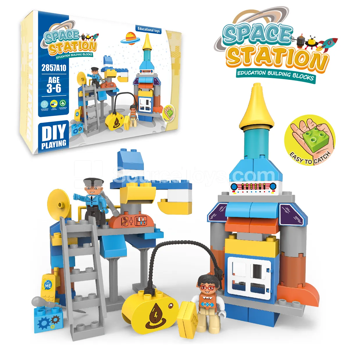 Space-Themed Building Blocks, 62 Pieces (2857A10)