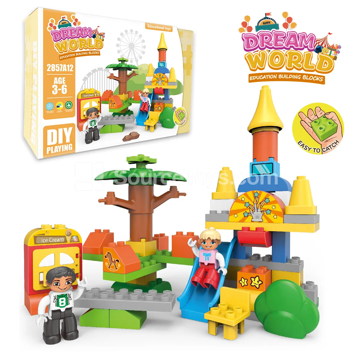 Amusement Park Building Block Set, 57 Pieces (2857A12)