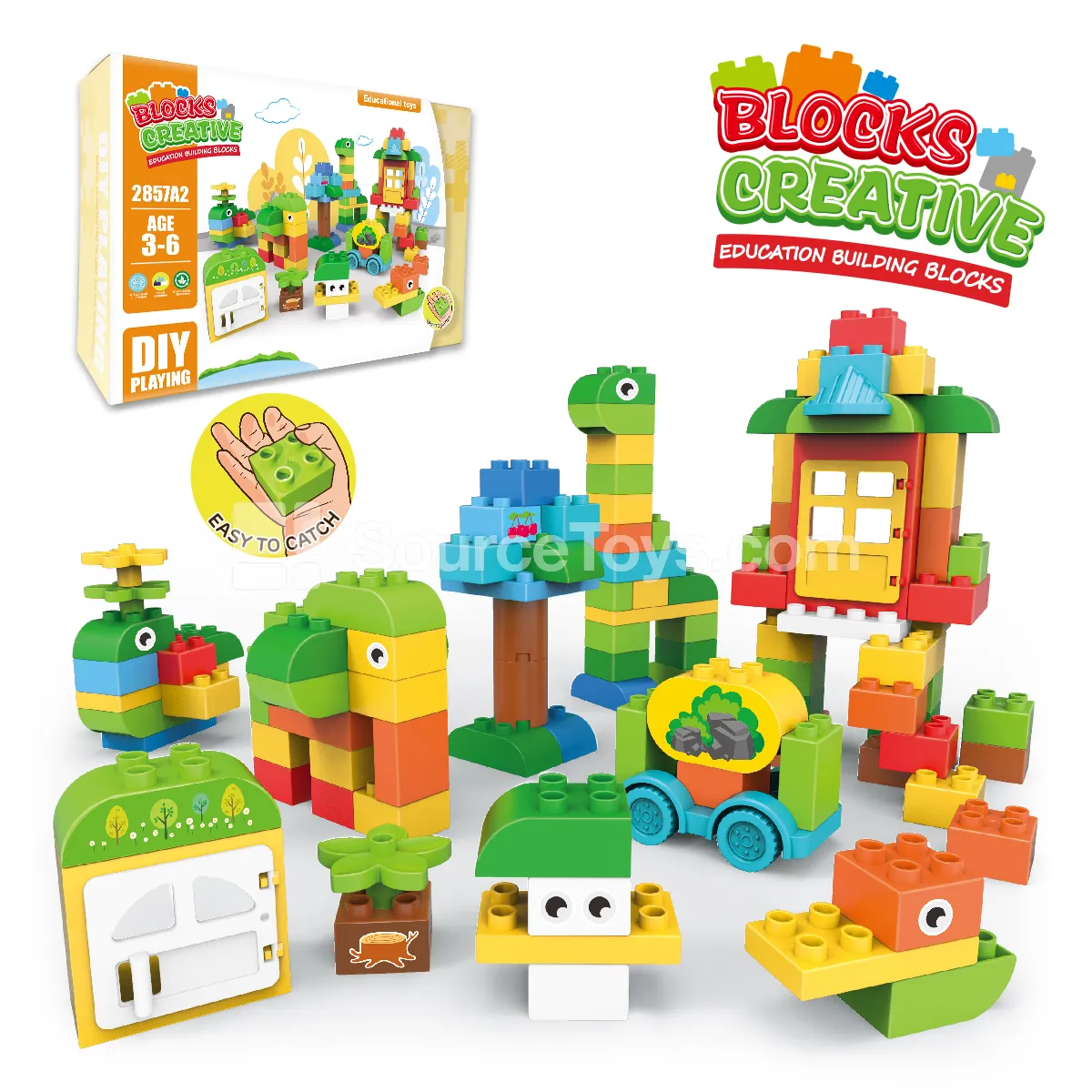 Large-Piece Building Blocks, 60 Pieces (2857A2) Large-Piece Building Blocks, 60 Pieces (2857A2)