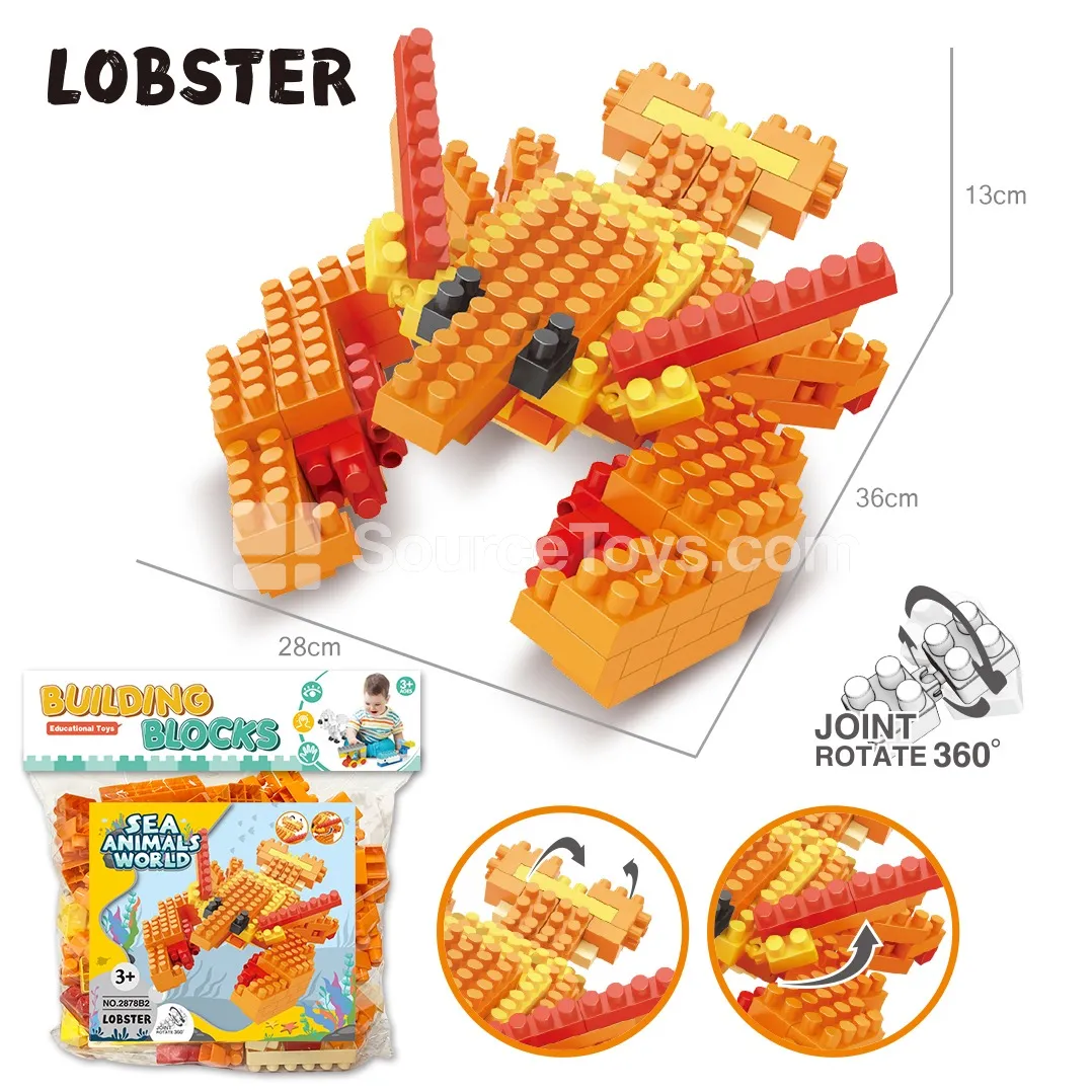 Lobster Building Blocks, 158 Pieces (2878B2) Lobster Building Blocks, 158 Pieces (2878B2)
