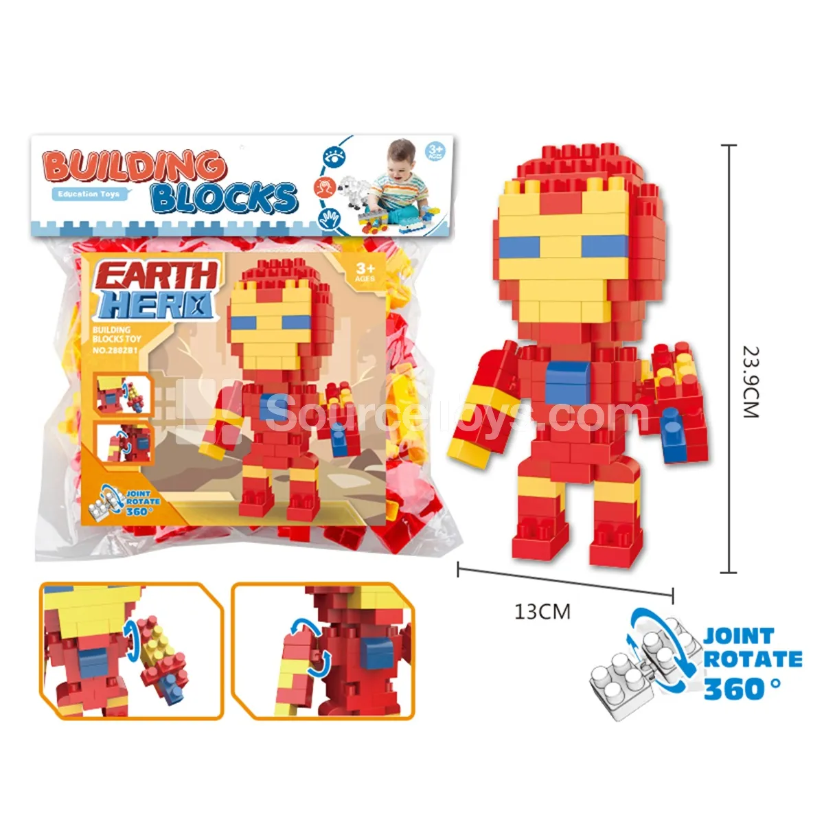 Iron Man Building Blocks Set, 128 Pieces (2882B1)