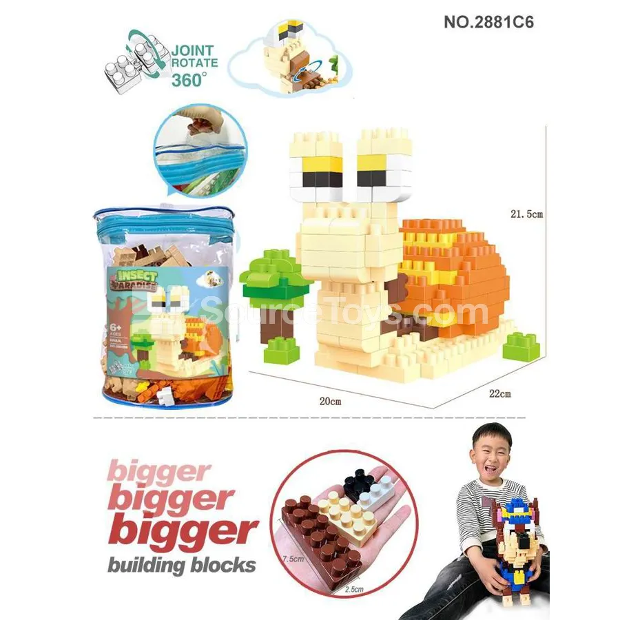 Snail Building Blocks, 158 Pieces (2881C6) Snail Building Blocks, 158 Pieces (2881C6)