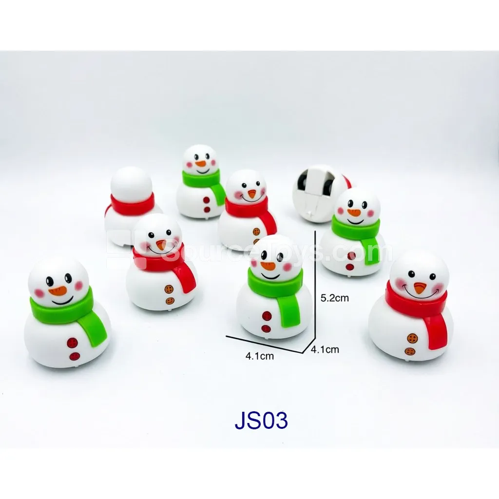 Pull-Back Christmas Snowman Toys, 2 Assorted Designs (JS03) Pull-Back Christmas Snowman Toys, 2 Assorted Designs (JS03)