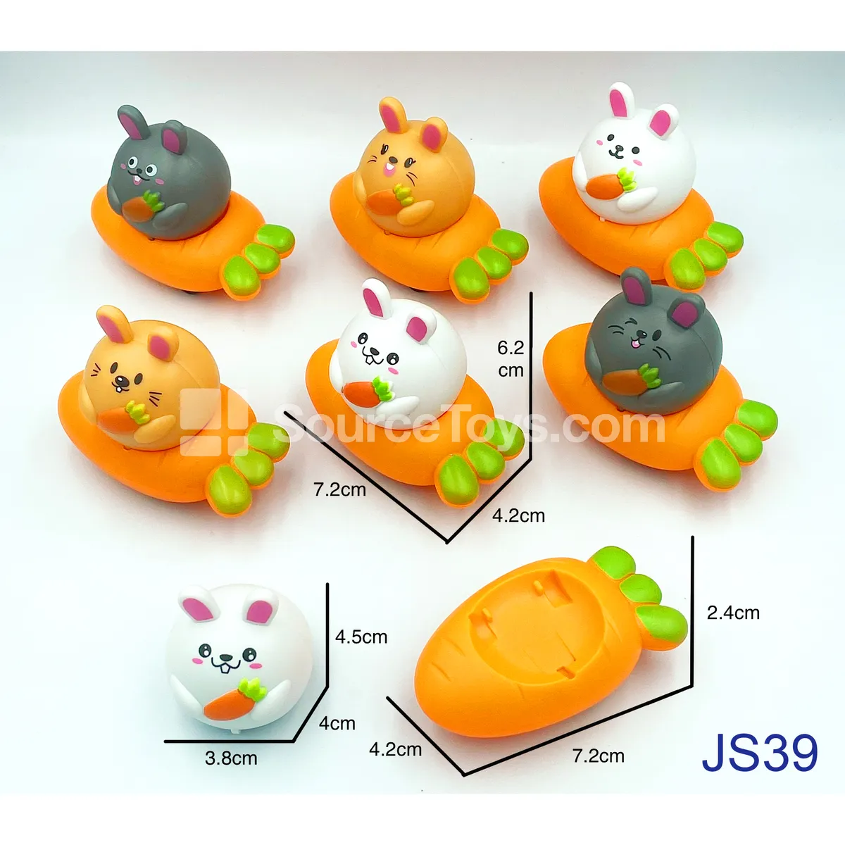 Easter Carrot Bunny Pull-Back Cars (JS39) Easter Carrot Bunny Pull-Back Cars (JS39)