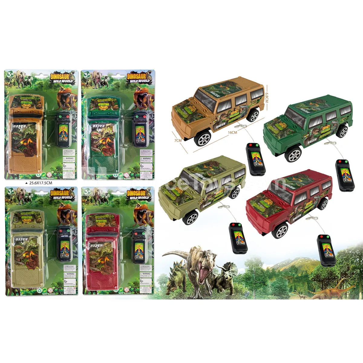 Dinosaur Toy Car, 4 Colors (6824B)