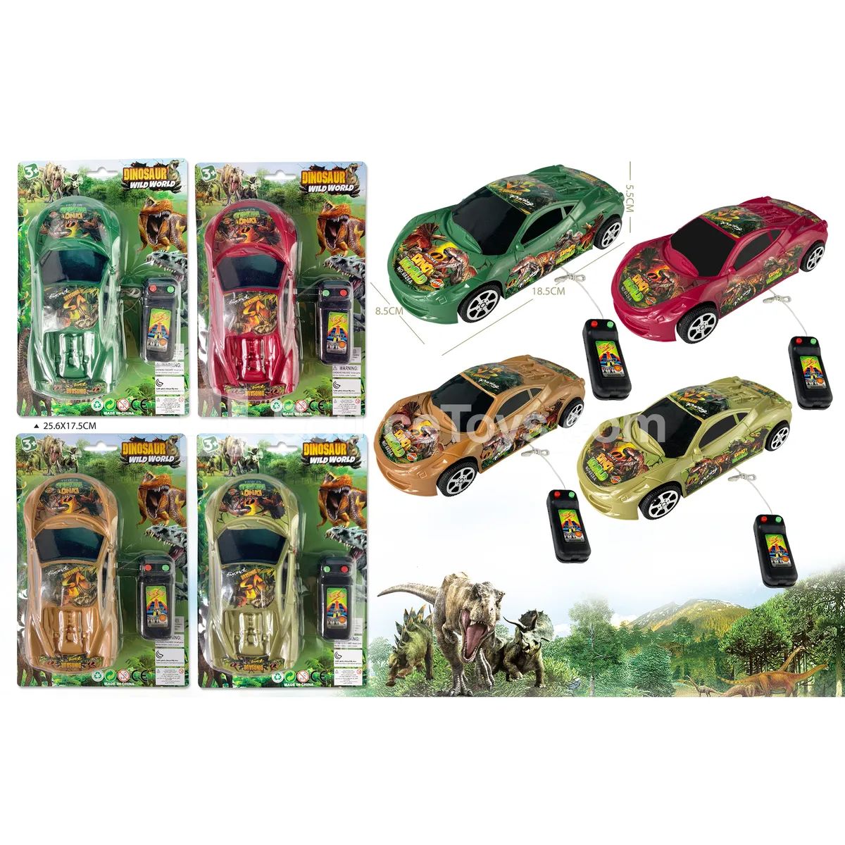 Dinosaur Toy Car, 4 Colors (6826B)