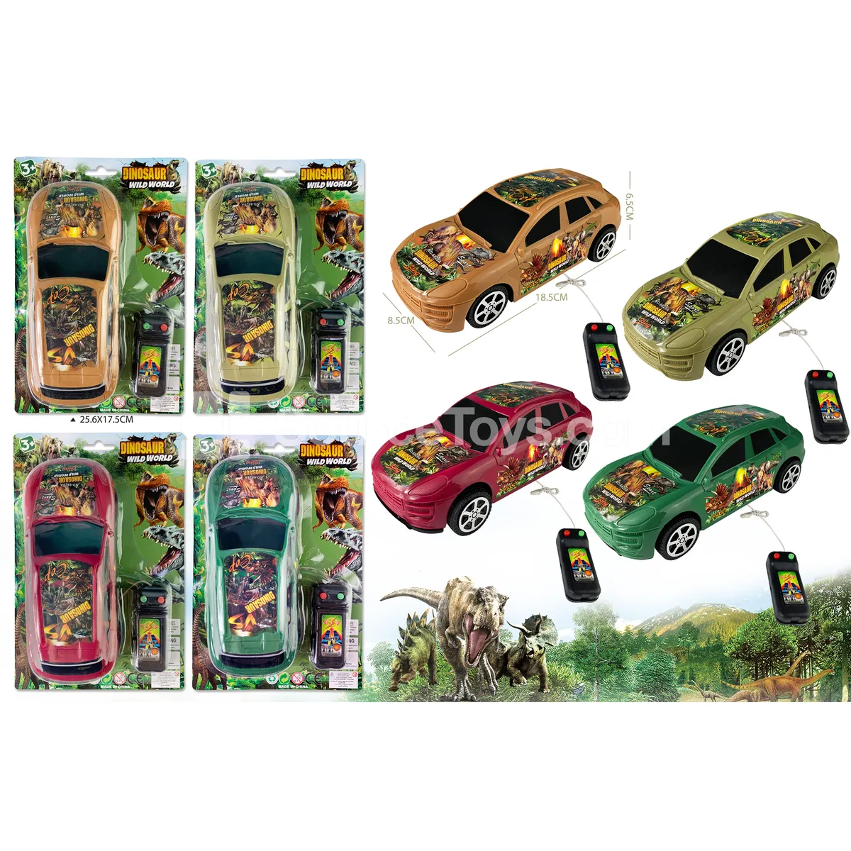 Dinosaur Toy Car, 4 Colors (6828B)