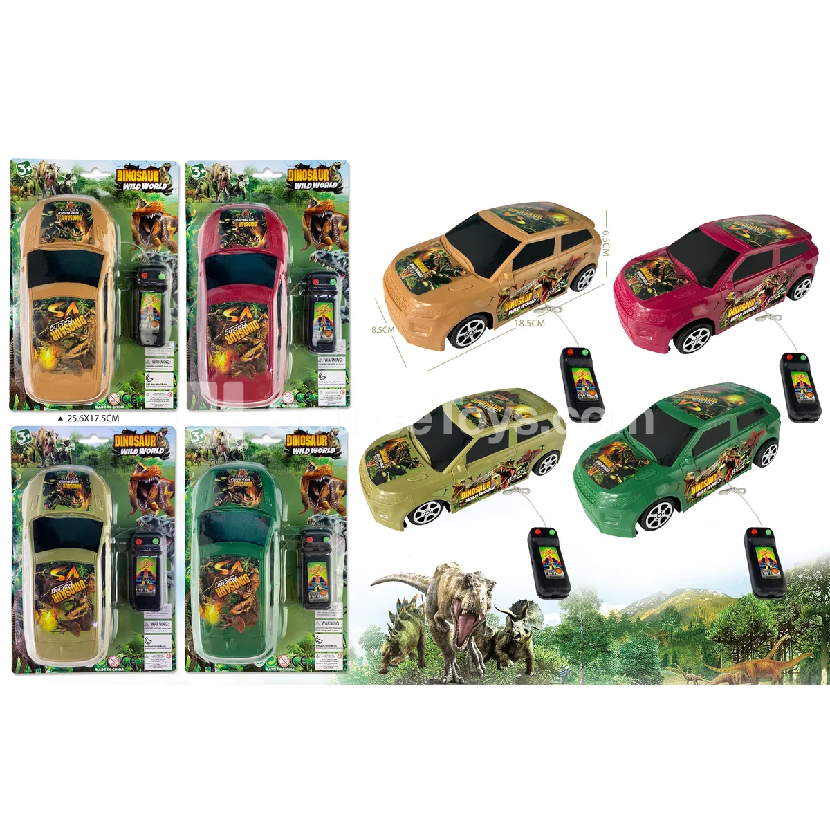Dinosaur-Themed Toy Car, 4 Colors (6827B) Dinosaur-Themed Toy Car, 4 Colors (6827B)