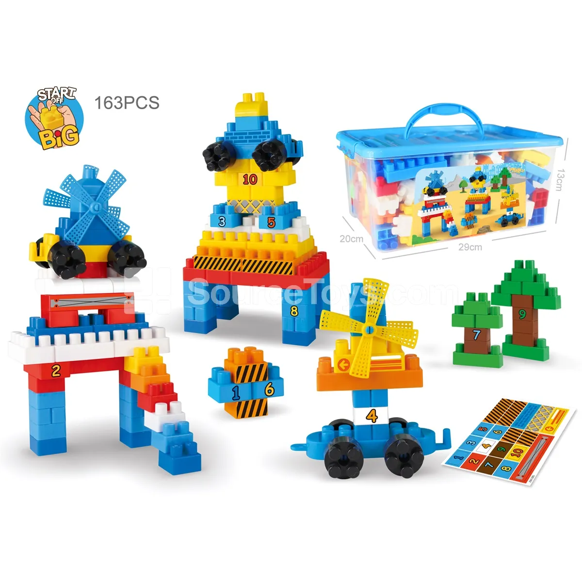 Robot Castle Number Building Blocks Set, 163 Pieces (JS612C5) Robot Castle Number Building Blocks Set, 163 Pieces (JS612C5)