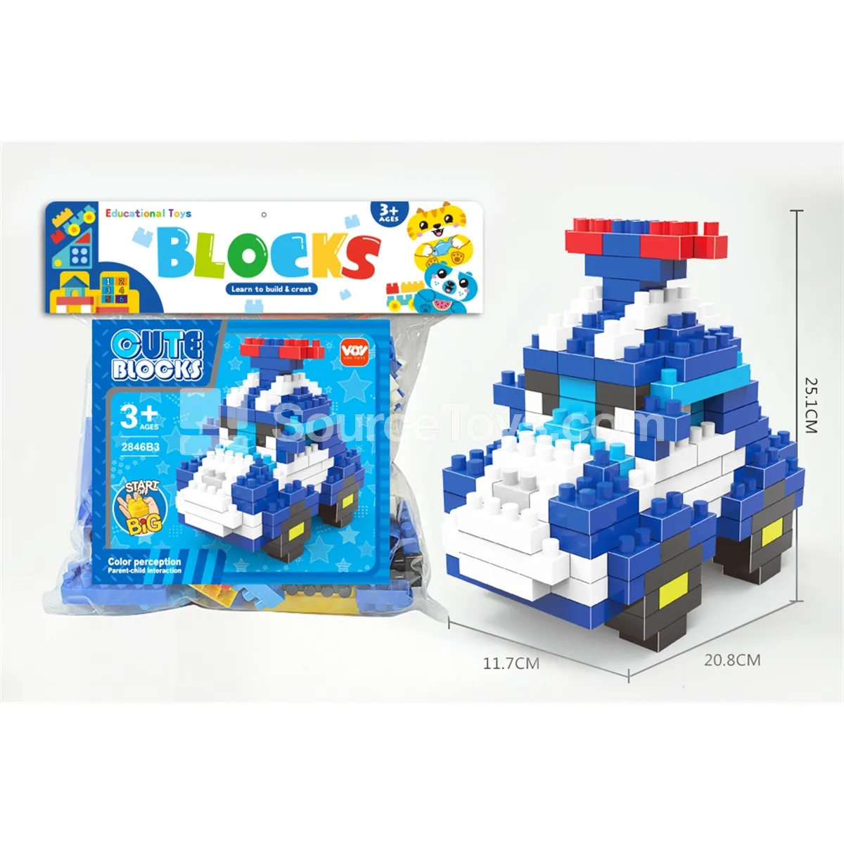 Police Car Building Block Set, 209 Pieces (2846B3)