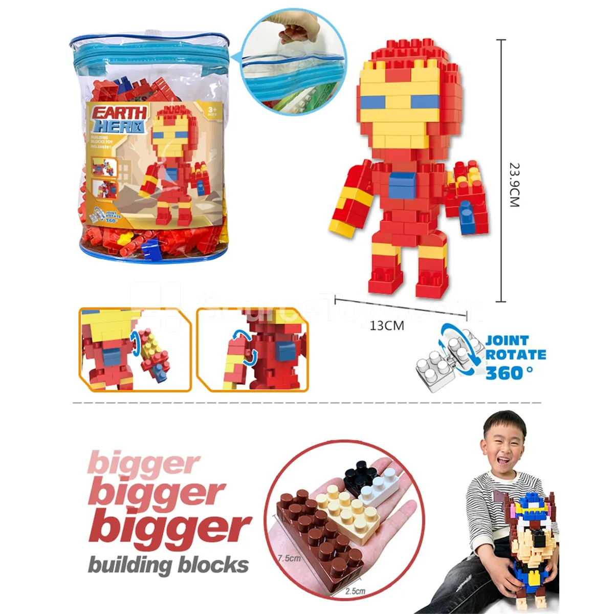 Iron Man Building Blocks Set, 128 Pieces (2882C1)