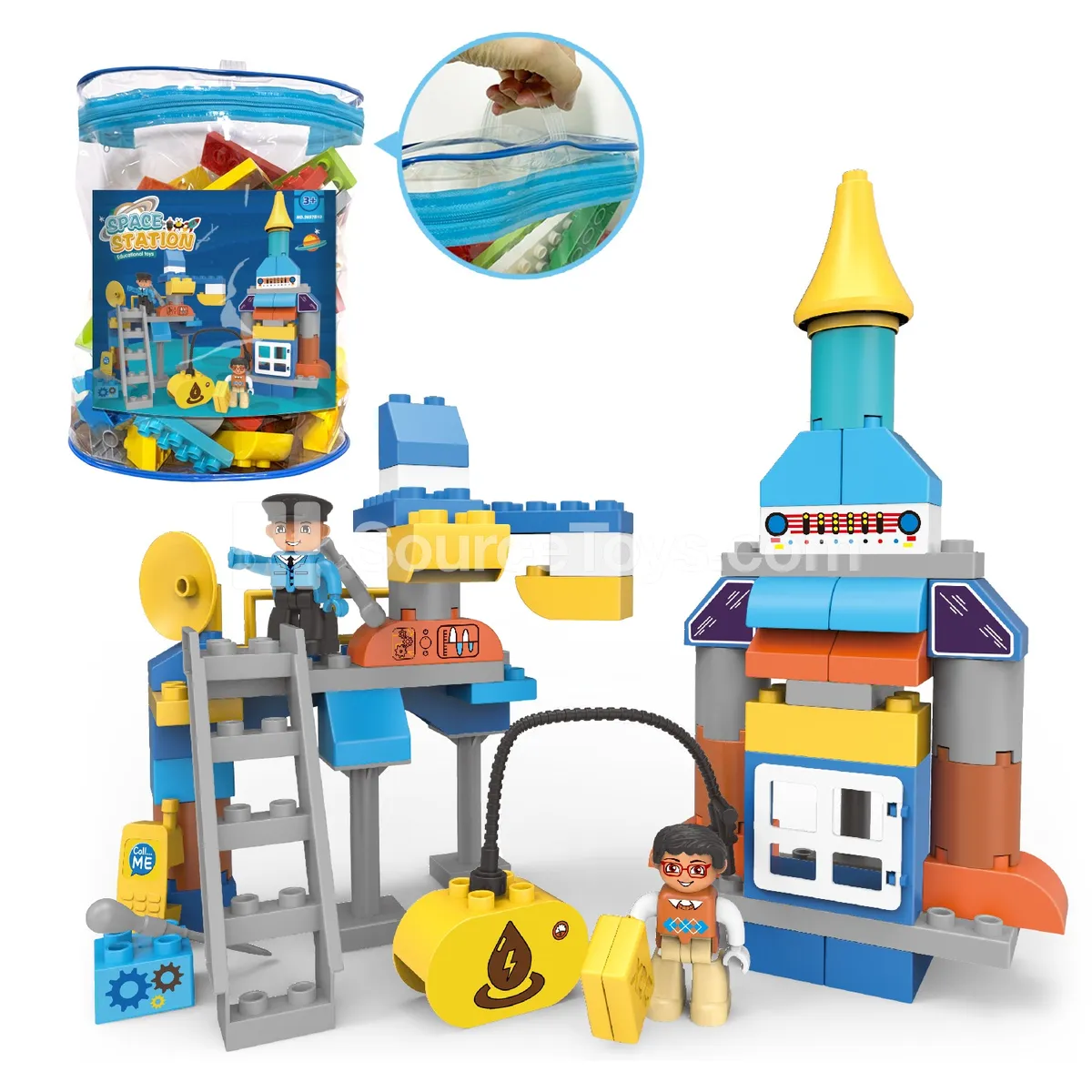 Space-Themed Building Blocks, 62 Pieces (2857C10)