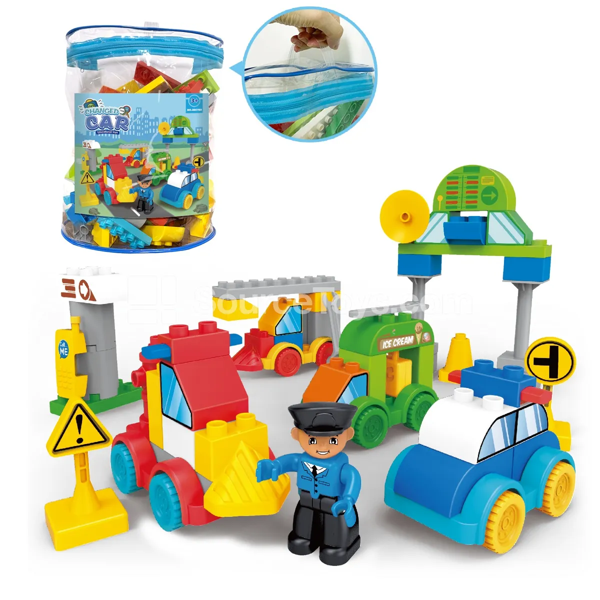 Large Building Blocks Set, 59 Pieces (2857C8)