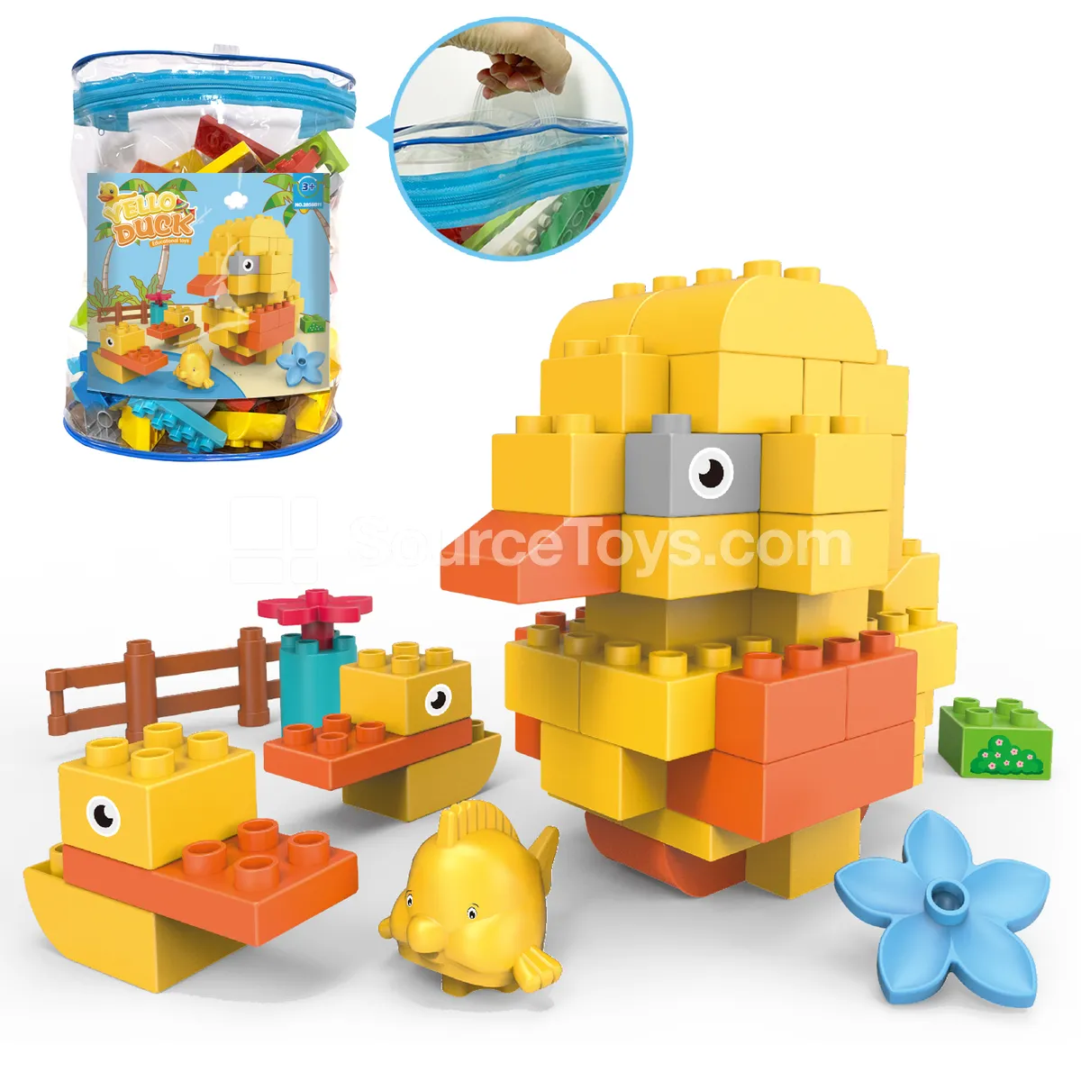 Yellow Duck Building Block Set (2858C11)