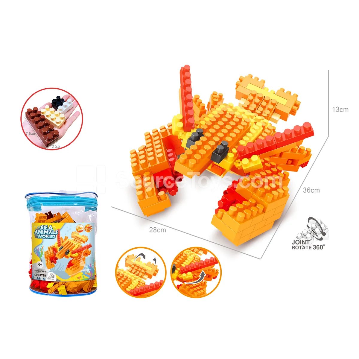 Lobster Building Block Set, 158 Pieces (2878C2) Lobster Building Block Set, 158 Pieces (2878C2)