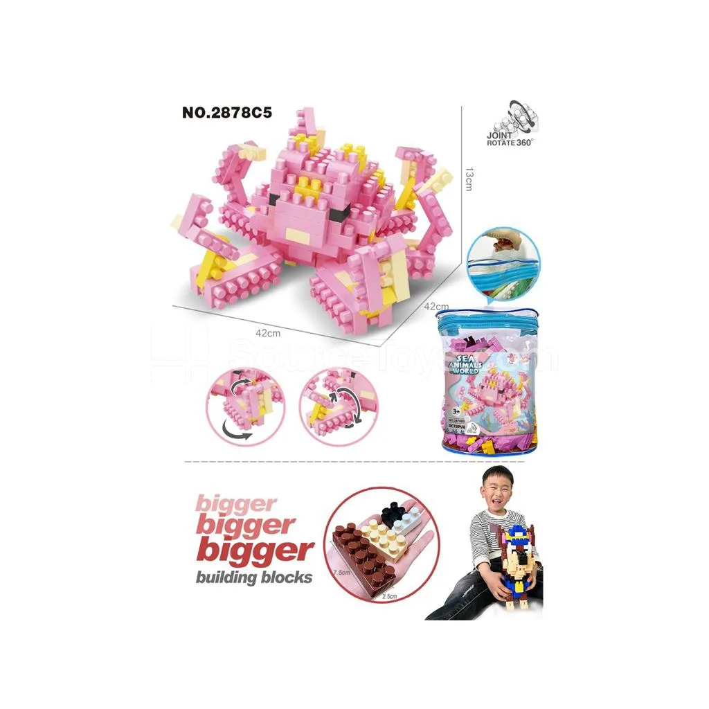 Octopus Large-Piece Building Block Set, 157 Pieces (2878C5)