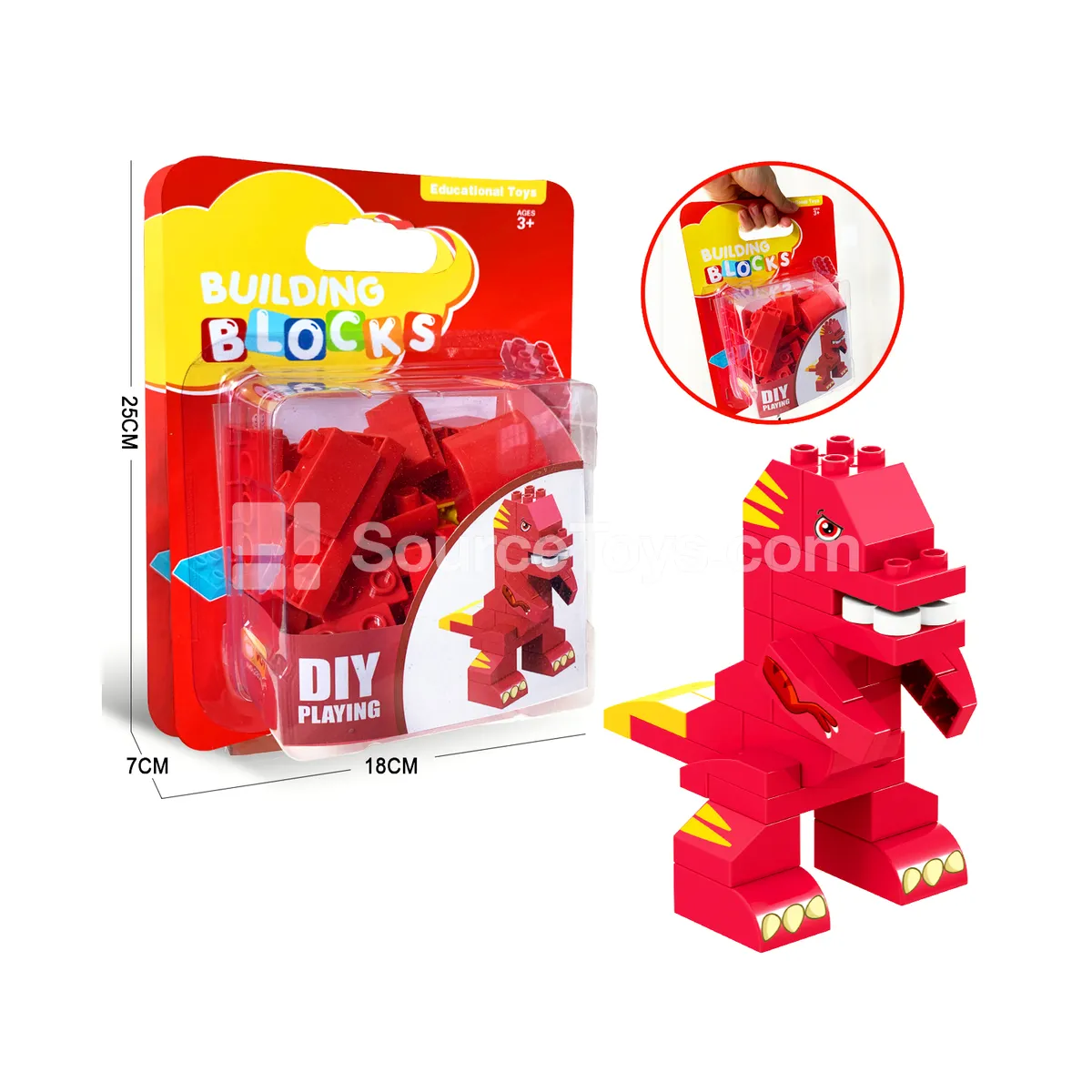 Dinosaur Building Block Set, 32 Pieces (2876D8) Dinosaur Building Block Set, 32 Pieces (2876D8)