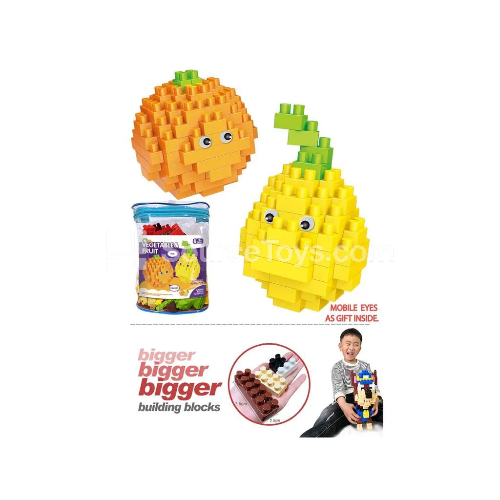 Orange and Pear Large Building Blocks, 154 Pieces (2863C2) Orange and Pear Large Building Blocks, 154 Pieces (2863C2)