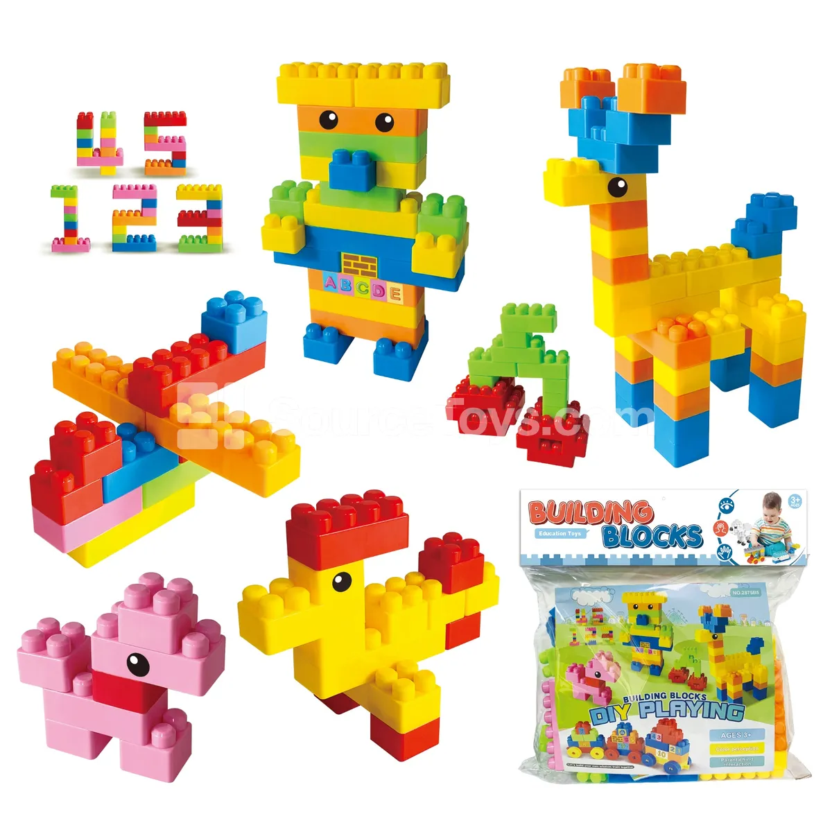 Large-Piece Building Blocks, 76 Pieces (2875B5) Large-Piece Building Blocks, 76 Pieces (2875B5)