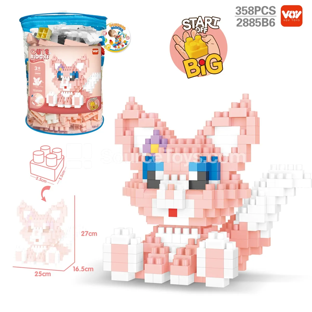 Large Building Block Model Kit, 358 Pieces (2885B6) Large Building Block Model Kit, 358 Pieces (2885B6)