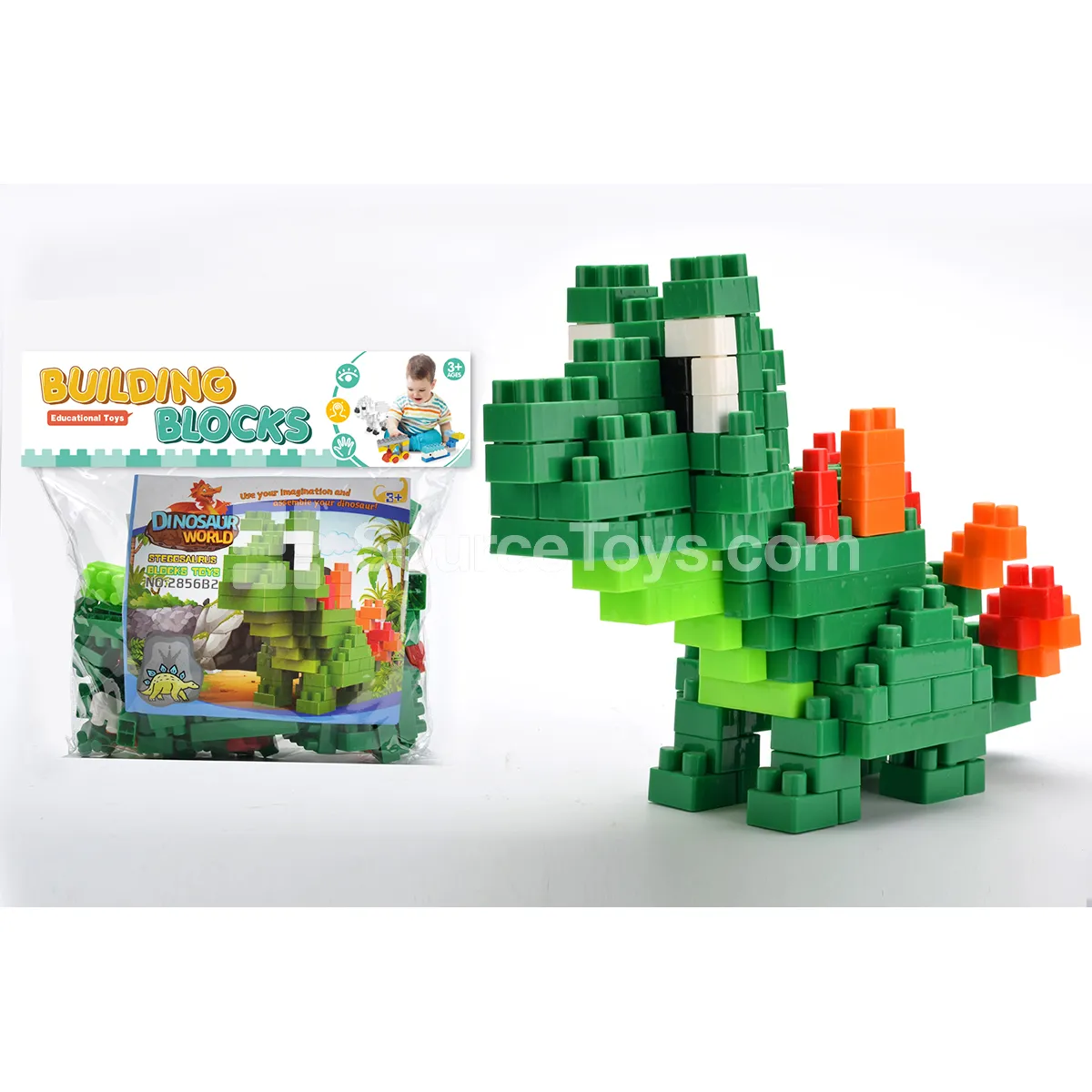 Stegosaurus Large-Piece Building Block Set, 162 Pieces (2856B2) Stegosaurus Large-Piece Building Block Set, 162 Pieces (2856B2)