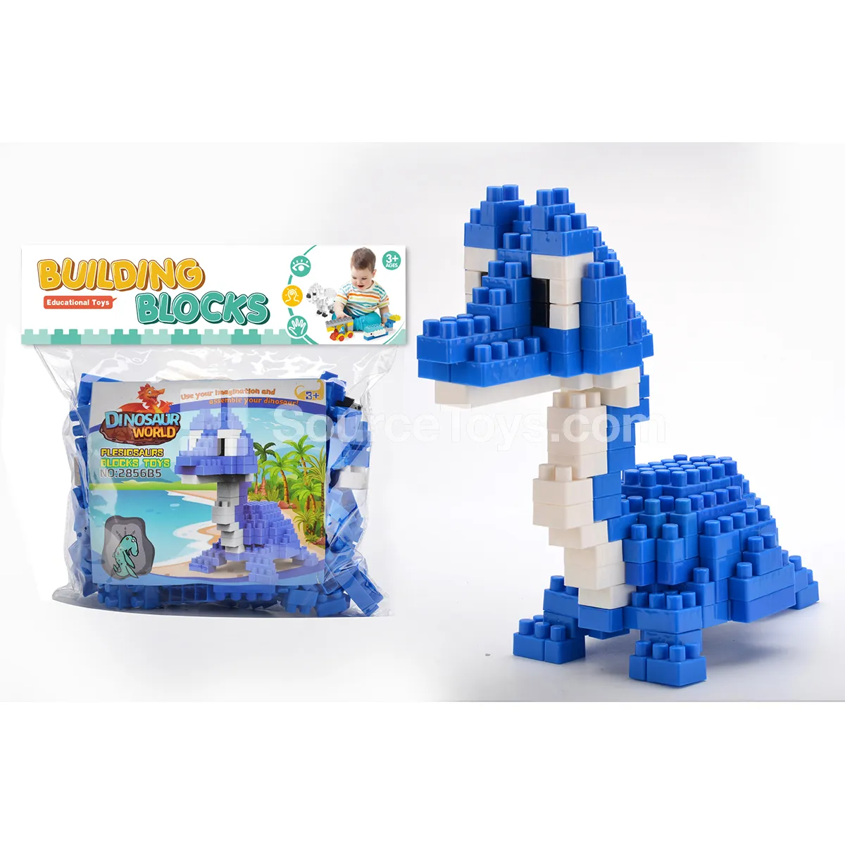 Plesiosaur Large-Piece Building Block Set, 178 Pieces (2856B5)