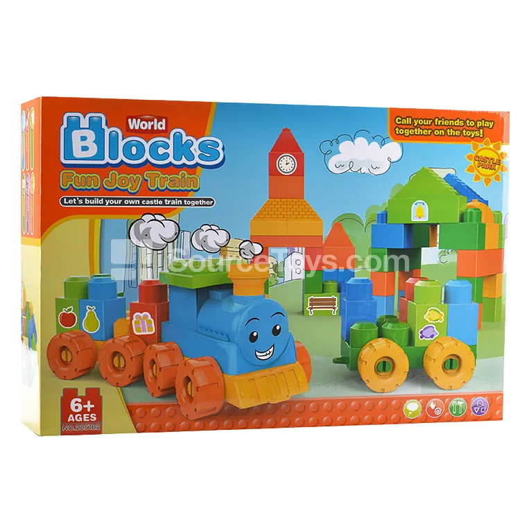 Train Castle Building Blocks, 59 Pieces (2851B2)