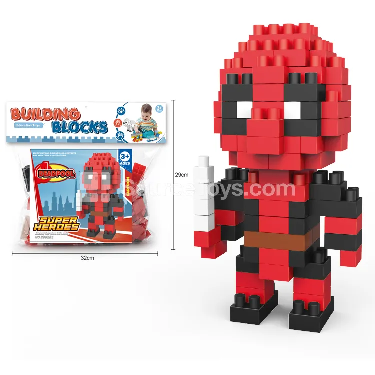 Superhero-Style Large Building Block Set, 118 Pieces (2862B5)