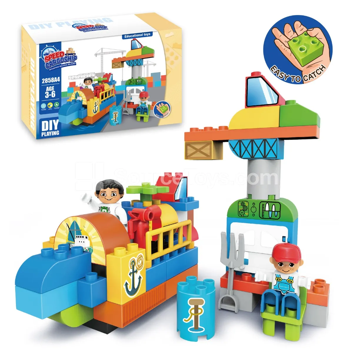 Freight Port Building Block Set, 56 Pieces (2858A4) Freight Port Building Block Set, 56 Pieces (2858A4)