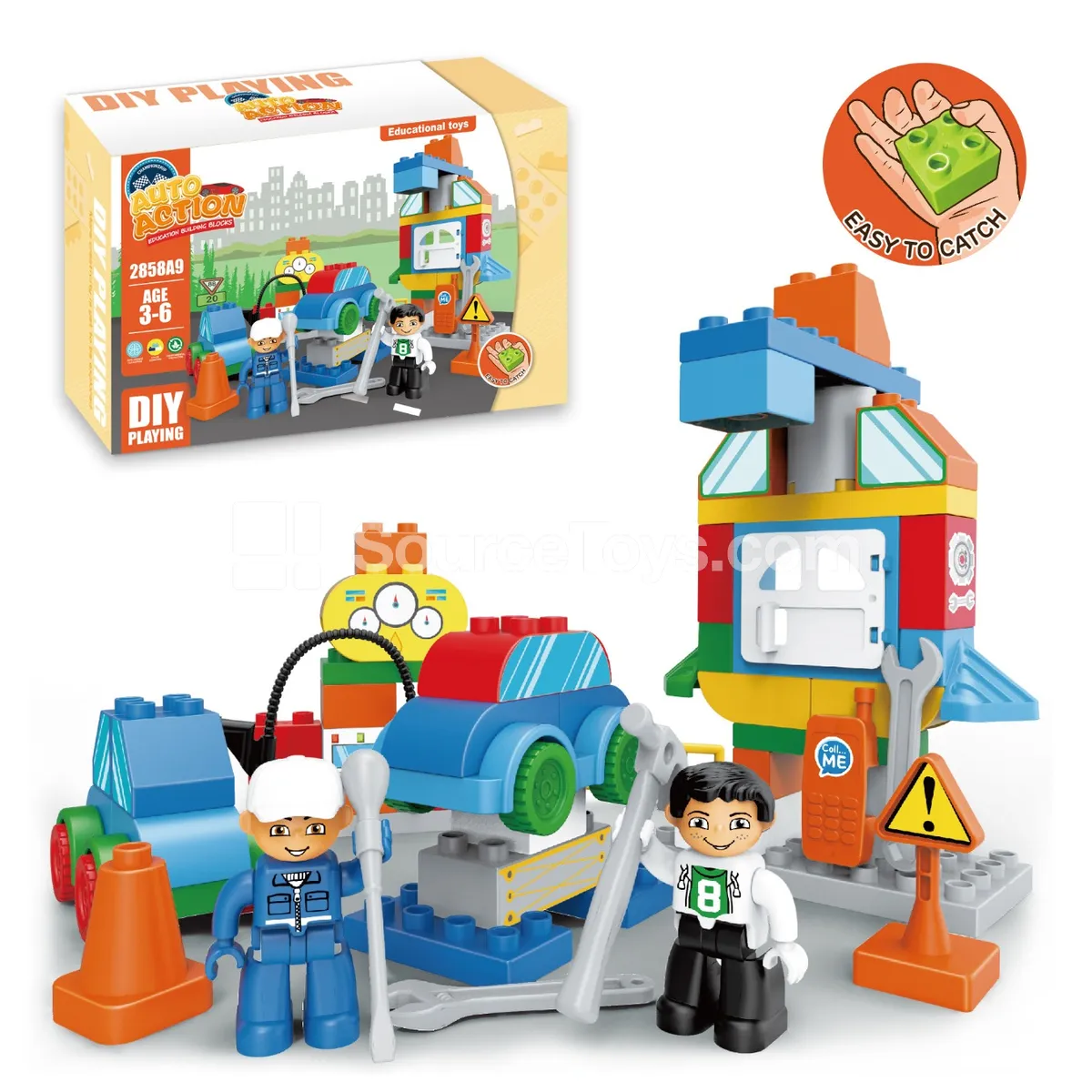 Auto Repair Shop Building Block Set (2858A9) Auto Repair Shop Building Block Set (2858A9)