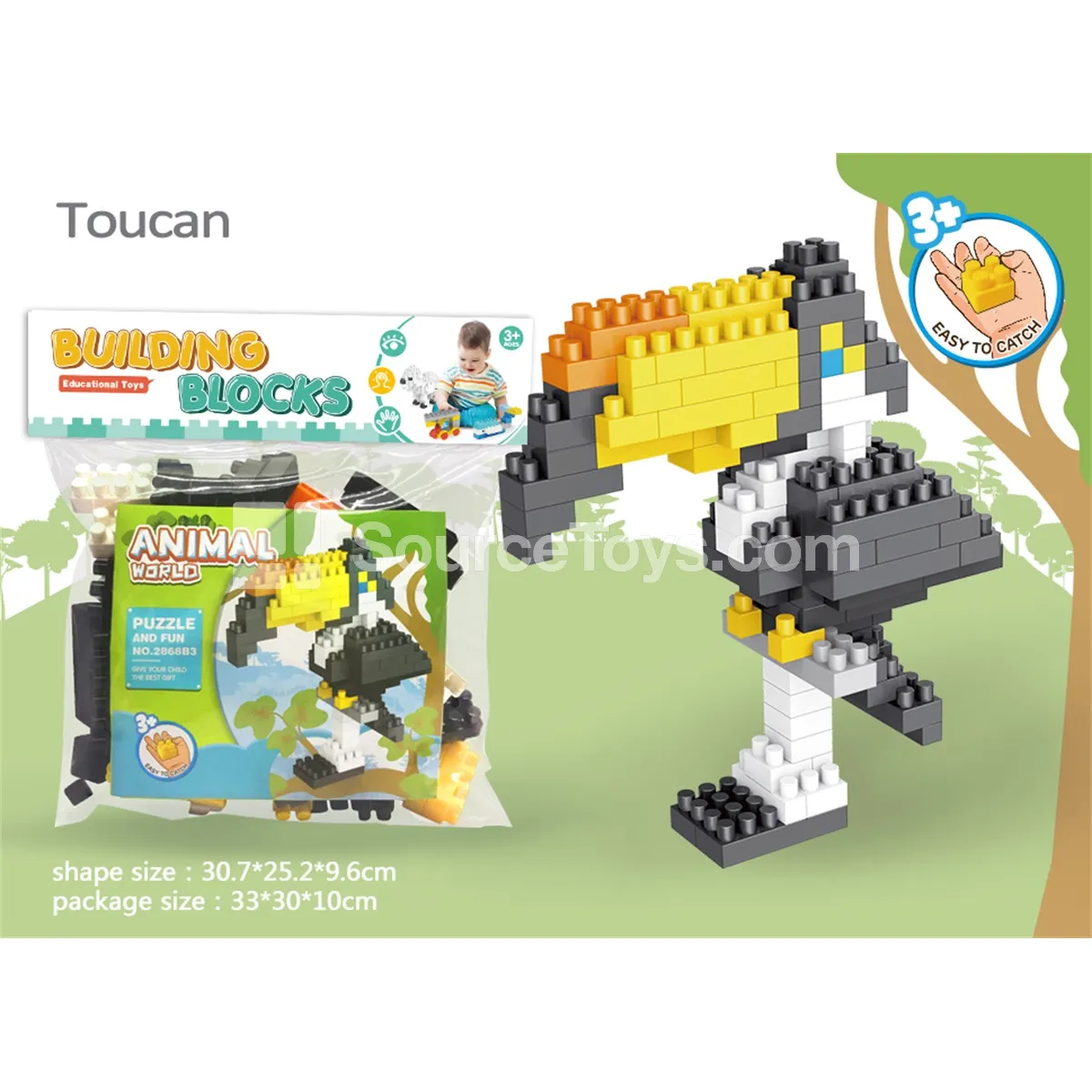 Toucan Building Blocks, 130 Pieces (2868B3) Toucan Building Blocks, 130 Pieces (2868B3)
