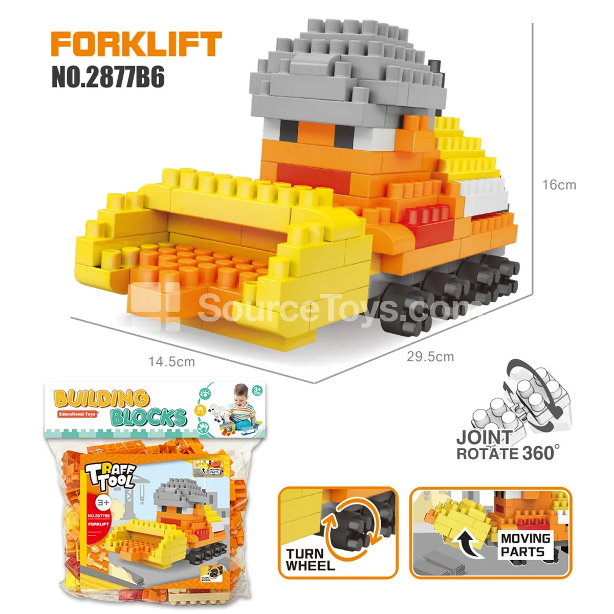 Excavator Building Blocks, 148 Pieces (2877B6) Excavator Building Blocks, 148 Pieces (2877B6)