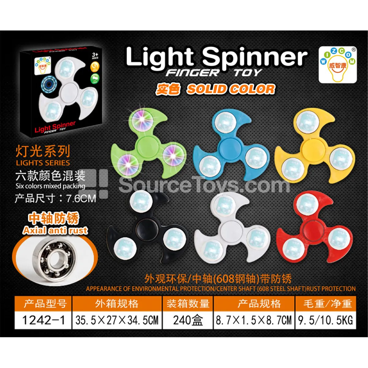 Ninja Finger Spinner with Lights (1242-1) Ninja Finger Spinner with Lights (1242-1)