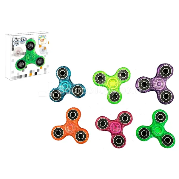 Silver-Tone Transparent Fidget Spinner (1234-2)