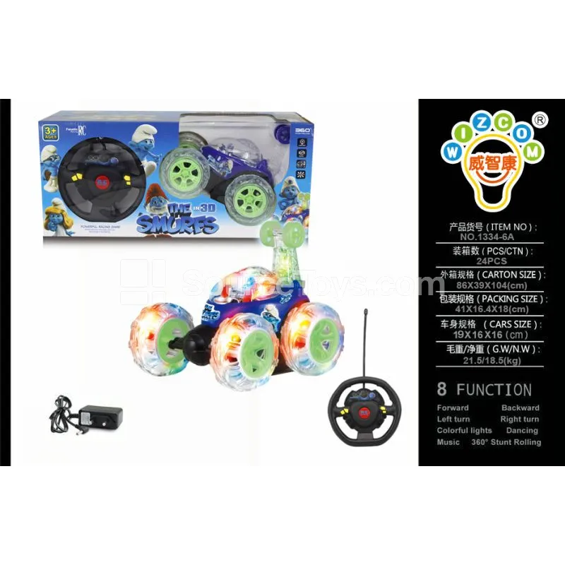 Steering-Wheel Toy Vehicle with Lights and Music, Blue (1334-6A)
