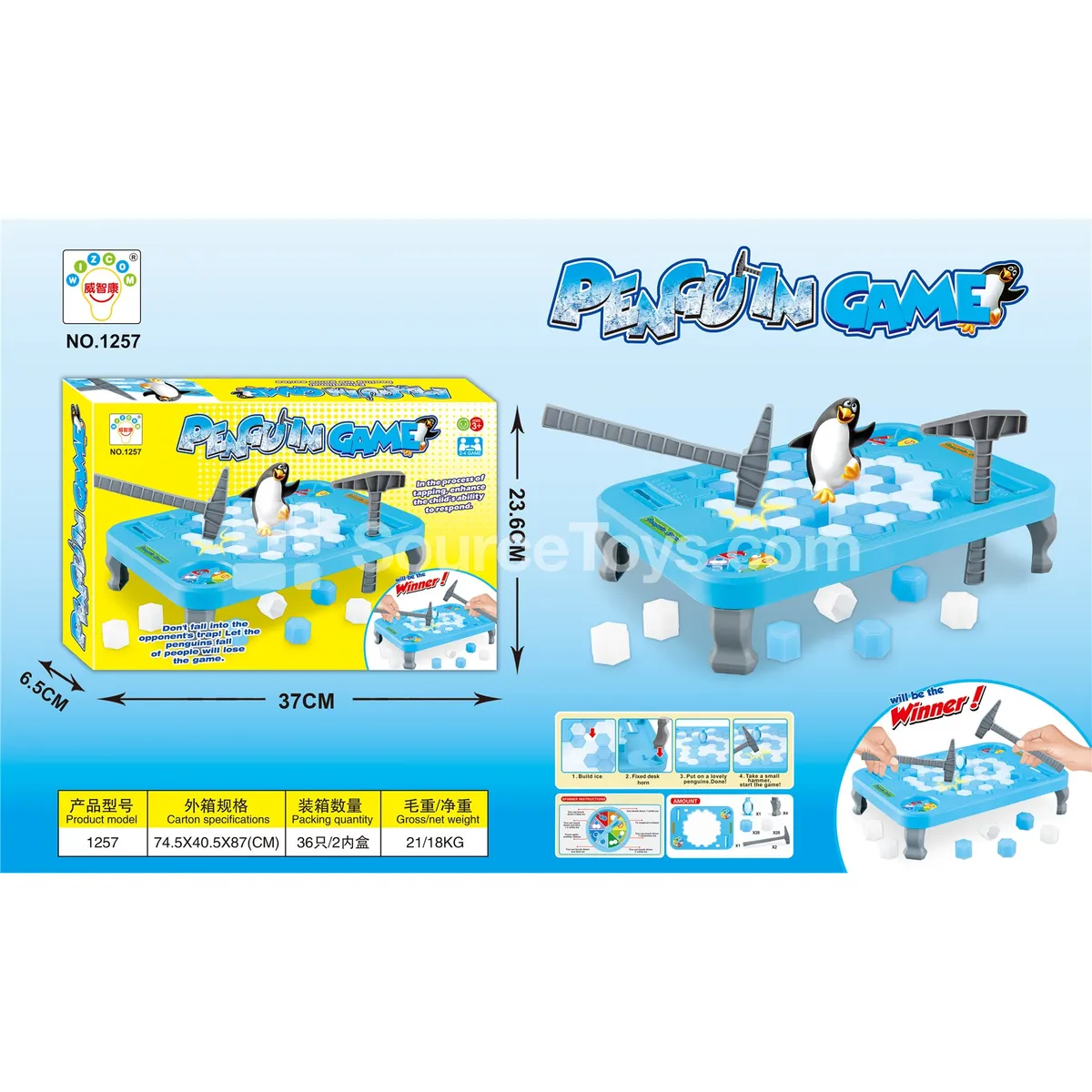 Large Penguin Ice-Breaking Game (1257)