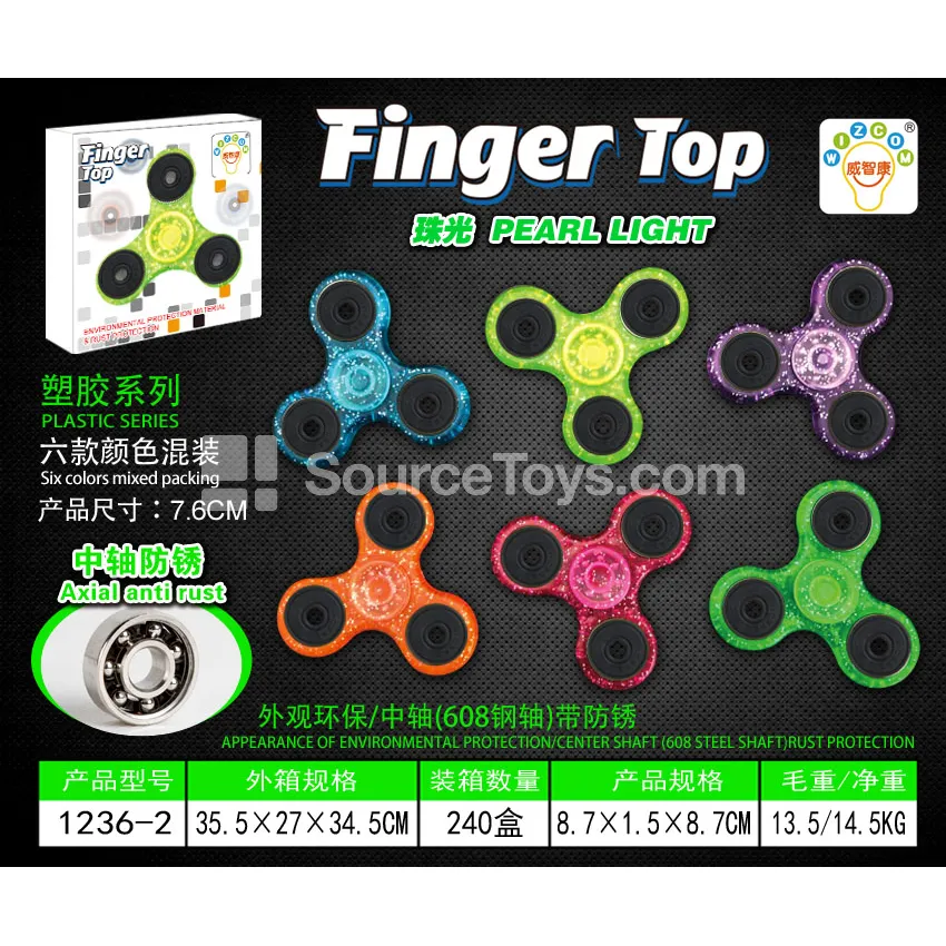 Three-Lobe Fidget Spinner with 608 Steel Bearing (1236-2)