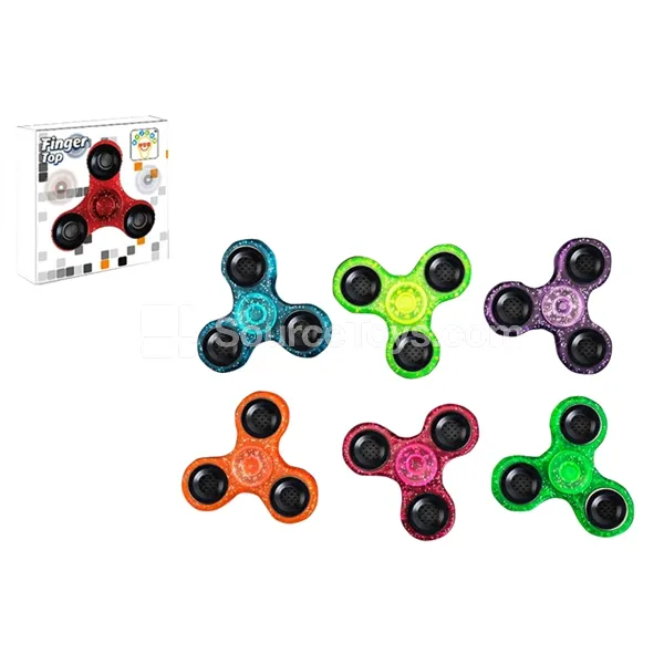 Silver Shimmer Transparent Fidget Spinner (1233-2) Silver Shimmer Transparent Fidget Spinner (1233-2)