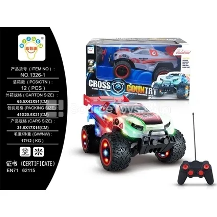 Off-Road Remote Control Car with Lights, Red (1326-1) Off-Road Remote Control Car with Lights, Red (1326-1)